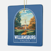 ウィリアムスバーグバージニアトラベルアートヴィンテージ セラミックオーナメント (左)