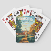ウィリアムスバーグバージニアトラベルアートヴィンテージ トランプ (裏面)