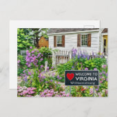 ウィリアムスバーグ – バージニアへようこそ ポストカード (正面/裏面)