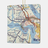 ウィリアムスバーグVAヴィンテージの地図 セラミックオーナメント (左)