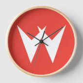 ウィリアムズエレクトロニクス時計 – 白 壁時計 (正面)