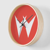 ウィリアムズエレクトロニクス時計 – 白 壁時計 (傾斜)