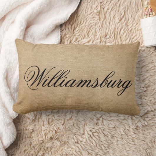 ウィリアムズバーグのバーラップの植民地スタイル ランバークッション (ブランケット)