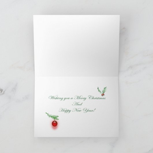 ウィリアムズバーグの新しい季節の挨拶状 シーズンカード (内部)