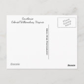 ウィリアムズバーグの植民地裁判所 ポストカード (裏面)