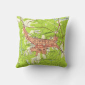 ウィリアムズバーグヴァージニア(1952年)のヴィンテージの地図 クッション (裏面)