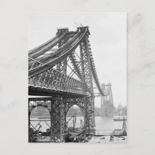 ウィリアムズバーグ橋の建設, 1901年 ポストカード