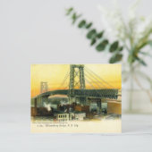 ウィリアムズバーグ・ブリッジ，ニューヨーク， 1905ヴィンテージ ポストカード (スタンド正面)