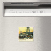 ウィリアムズバーグ・ブリッジ，ニューヨーク， 1905ヴィンテージ マグネット (インサイチュ (食洗機))