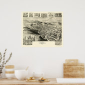 ウィリアムズバーグ， PAパノラママップ–1906 ポスター (キッチン)