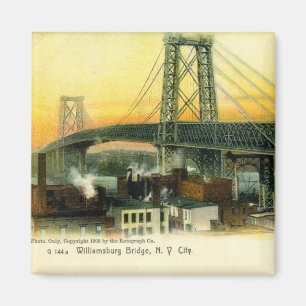 ウィリアムズバーグBridge、ニューヨークシティの1905年のヴィンテージ マグネット