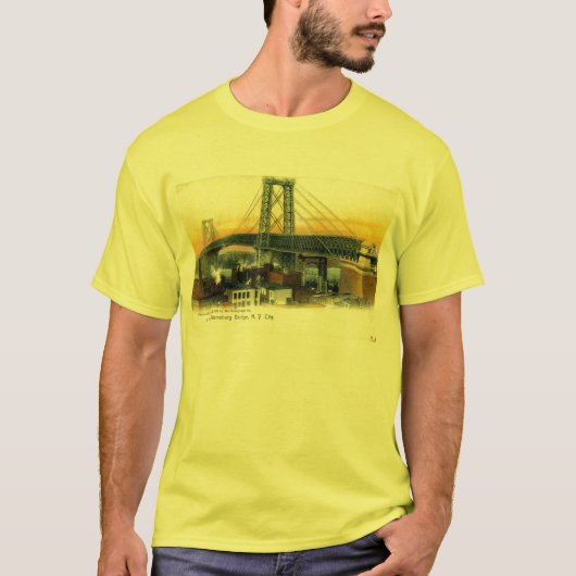 ウィリアムズバーグBridge、ニューヨークシティの1905年のヴィンテージ Tシャツ (正面)