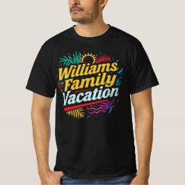 ウィリアムズ家のバケーション用パーソナライズドマッチングデザイン Tシャツ