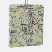 ウィリアムズ湖BCヴィンテージの地図 セラミックオーナメント (右)