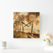 ウィリアムターナーモーテルレイクテラス スクエア壁時計 (ホーム)