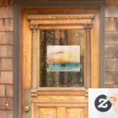 ウィリアムターナー – サンセットのヴェネツィア近くのラグーン ウィンドウサイン (ホームデコレーション)