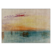 ウィリアムターナー – サンセットのヴェネツィア近くのラグーン カッティングボード (正面)