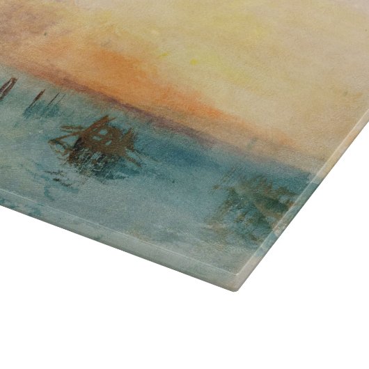 ウィリアムターナー – サンセットのヴェネツィア近くのラグーン カッティングボード (角)