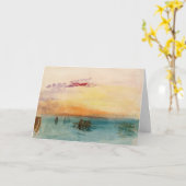 ウィリアムターナー – サンセットのヴェネツィア近くのラグーン カード (黄色い花)