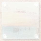 ウィリアムターナー – サンセットのヴェネツィア近くのラグーン ガラスコースター (裏面)