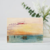 ウィリアムターナー – サンセットのヴェネツィア近くのラグーン サンキューカード (スタンド正面)