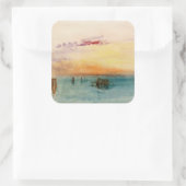 ウィリアムターナー – サンセットのヴェネツィア近くのラグーン スクエアシール (バッグ)