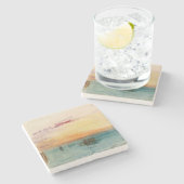 ウィリアムターナー – サンセットのヴェネツィア近くのラグーン ストーンコースター (横)