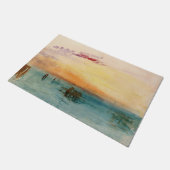 ウィリアムターナー – サンセットのヴェネツィア近くのラグーン ドアマット (アングル)