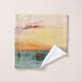 ウィリアムターナー – サンセットのヴェネツィア近くのラグーン バスタオルセット (ウォッシュタオル)