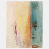 ウィリアムターナー – サンセットのヴェネツィア近くのラグーン フリースブランケット (正面)