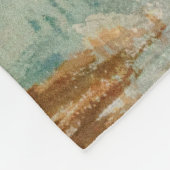 ウィリアムターナー – サンセットのヴェネツィア近くのラグーン フリースブランケット (角)