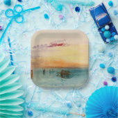 ウィリアムターナー – サンセットのヴェネツィア近くのラグーン ペーパープレート (パーティー)