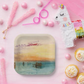 ウィリアムターナー – サンセットのヴェネツィア近くのラグーン ペーパープレート (パーティー)