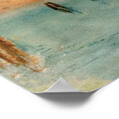 ウィリアムターナー – サンセットのヴェネツィア近くのラグーン ポスター (角)