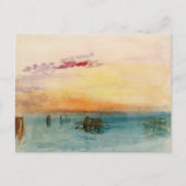 ウィリアムターナー – サンセットのヴェネツィア近くのラグーン ポストカード (正面)
