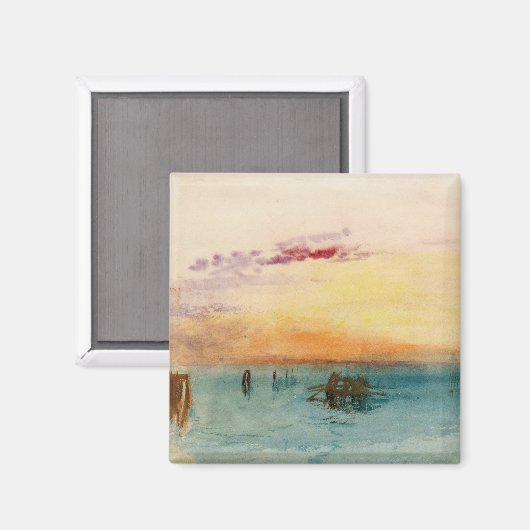 ウィリアムターナー – サンセットのヴェネツィア近くのラグーン マグネット (正面/裏面)