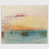 ウィリアムターナー – サンセットのヴェネツィア近くのラグーン ラッピングペーパー (フラット)