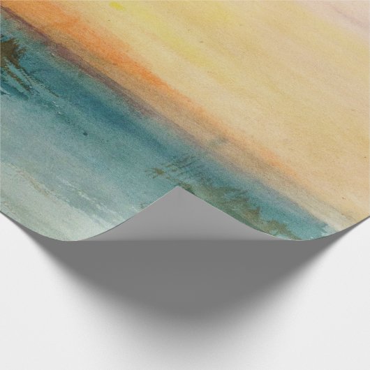 ウィリアムターナー – サンセットのヴェネツィア近くのラグーン ラッピングペーパー (角)