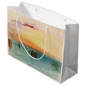 ウィリアムターナー – サンセットのヴェネツィア近くのラグーン ラージペーパーバッグ (裏面アングル)