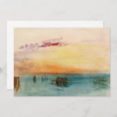 ウィリアムターナー – サンセットのヴェネツィア近くのラグーン 招待状 (正面/裏面)