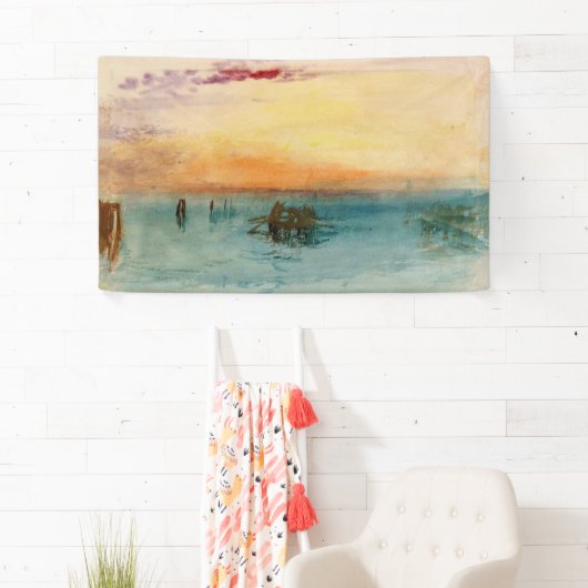 ウィリアムターナー – サンセットのヴェネツィア近くのラグーン 横断幕 (インサイチュ)