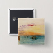 ウィリアムターナー – サンセットのヴェネツィア近くのラグーン 缶バッジ (正面&裏面)