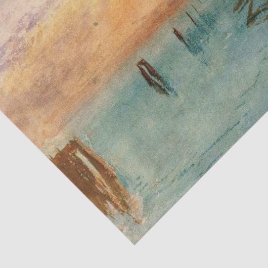 ウィリアムターナー – サンセットのヴェネツィア近くのラグーン 薄葉紙 (詳細)