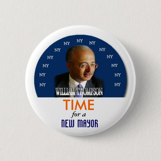 ウィリアムトムソン2009 NYの市長ピン 缶バッジ (正面)