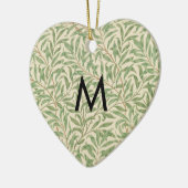 ウィリアムパターン（の模様が）あるモリスウィローBoughモノグラム セラミックオーナメント (左)