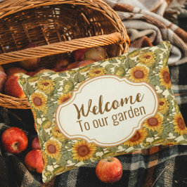 ウィリアムパーソナライズされたモリス秋ひまわりパティオ アクセントクッション