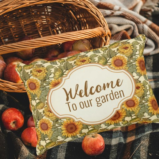 ウィリアムパーソナライズされたモリス秋ひまわりパティオ アクセントクッション