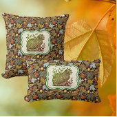 ウィリアムパーソナライズされたモリス紅葉ズ猫 クッション