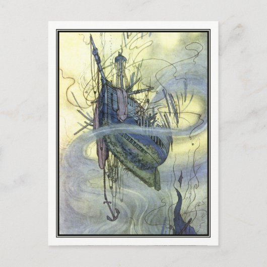 ウィリアムヒースロビンソン – ヴィンテージ難破船 ポストカード (正面)