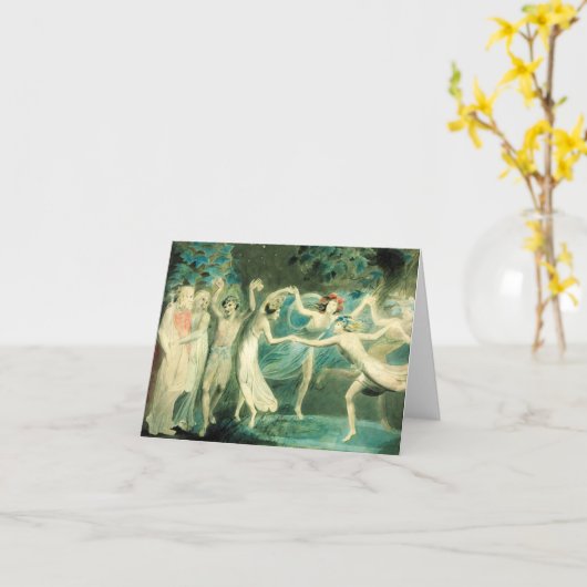 ウィリアムブレイクの真夏の夜の夢のメッセージカード カード (黄色い花)